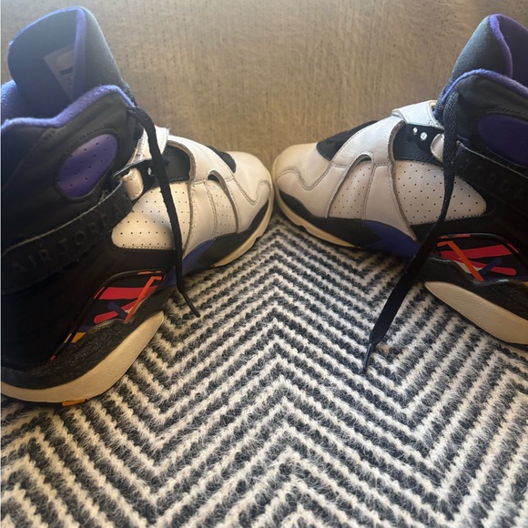 Nike Air Jordan 8 Retro Three-Peat 305368-142 White Black Concord Infrared 6.5Y - Picture 5 of 9